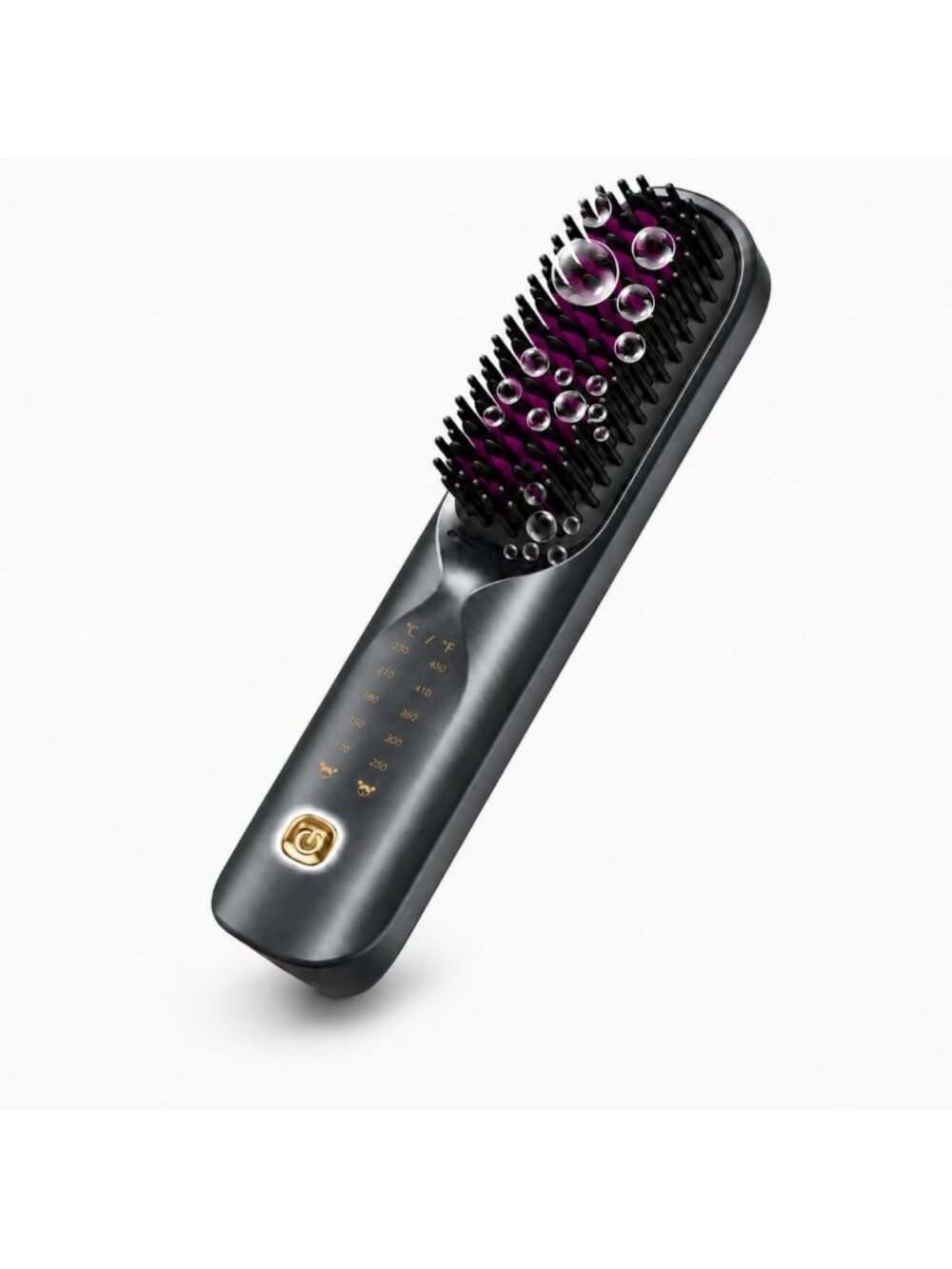 Portable Cordless Hair Straightener Brush for Travel, Anti-Frizz Ionic Comb